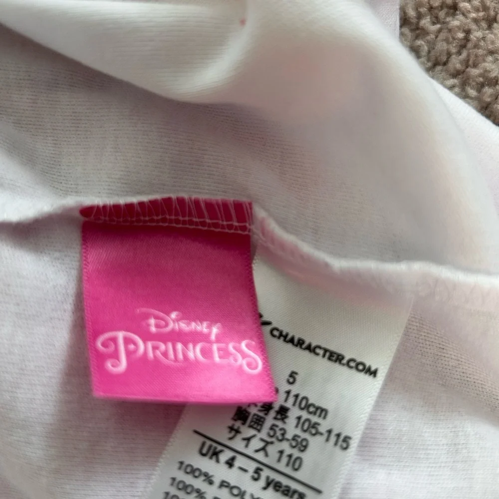 NWOT Disney Princess “Belle” Girls Pink  PJ Set  Size 5